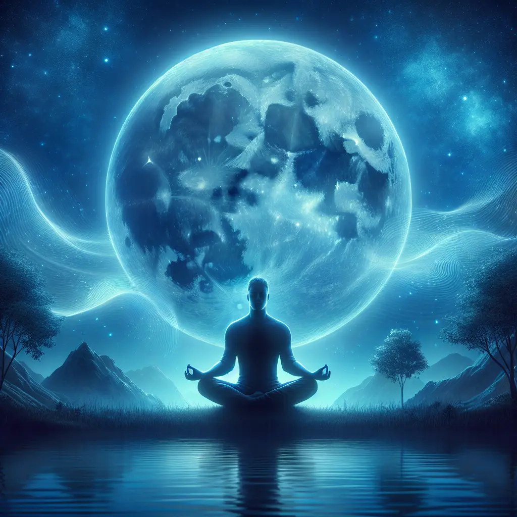 Representation of Blue Moon Meditation Practices for Inner Peace