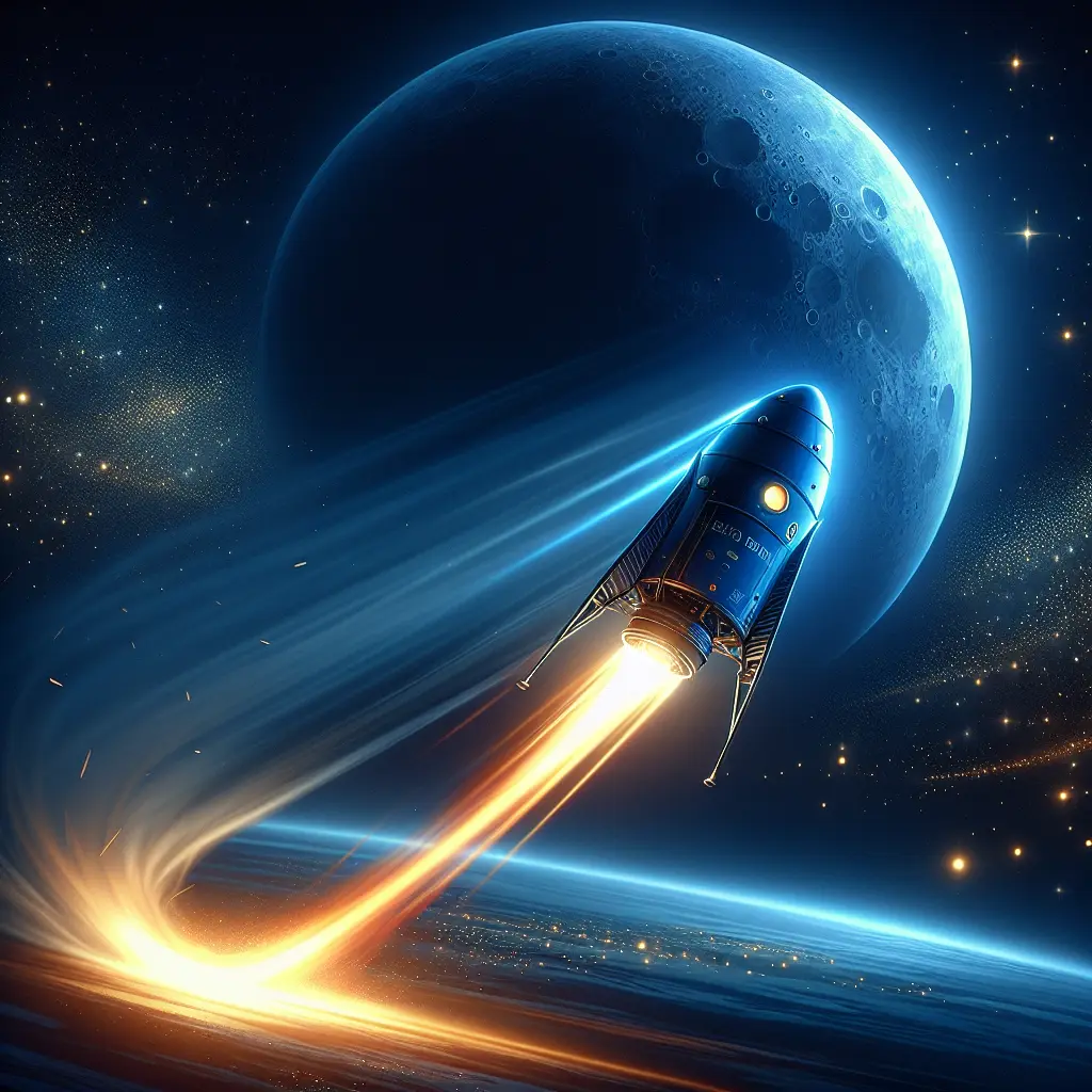 Representation of Firefly Aerospace's Blue Ghost Mission 1 Launches Towards the Moon
